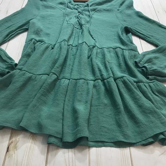 (SOLD) She & Sky - Sea-foam Boho Tunic, Large - Picture 4 of 8